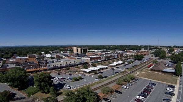 Downtown Hickory NC Aerial