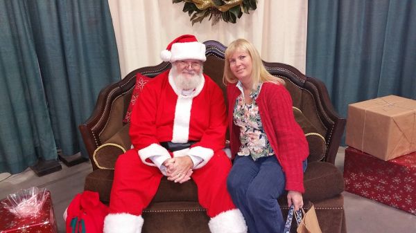 Sitting on Santa's lap in the Fall © Lake Hickory Realty, LLC